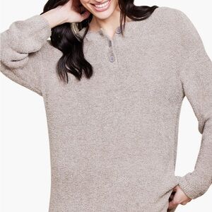 NWT-Barefoot Dreams Henley Cozy Sweater